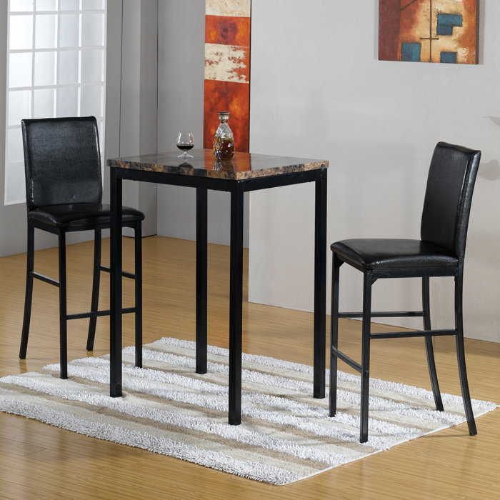 Hazelwood Home 2 Person Bar Height Dining Set & Reviews Wayfair
